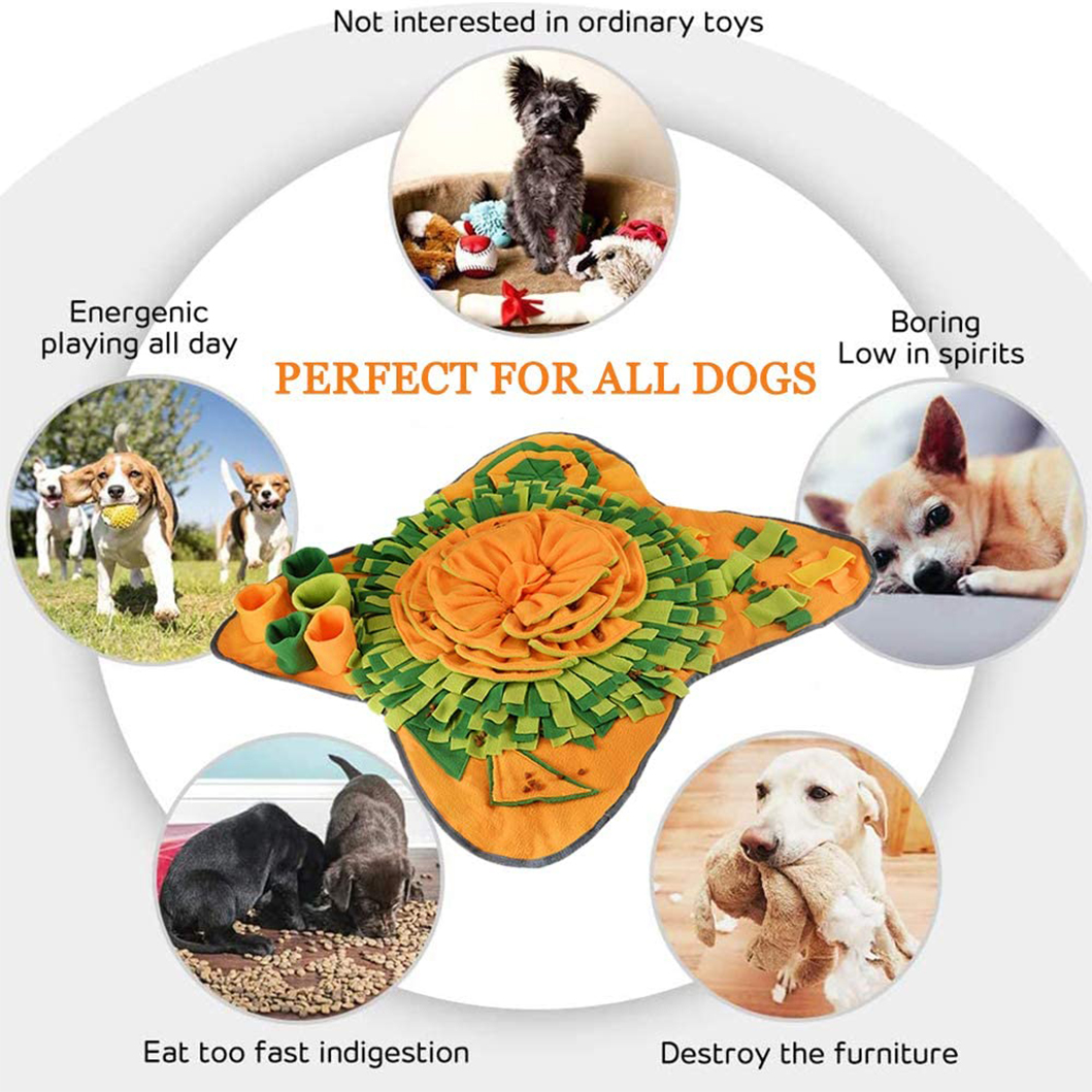 Natural Foraging Skills Feeding Mat  Pet Dog Snuffle Mat